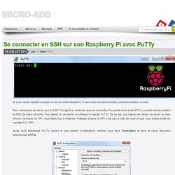 Se connecter en SSH sur son Raspberry Pi avec PuTTy