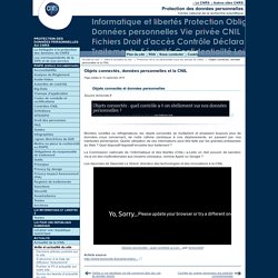 Objets connectés, données personnelles et la CNIL - Fil d’actualité du Service Informatique et libertés du CNRS