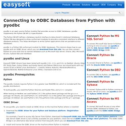 Connecting to ODBC Databases from Python with pyodbc