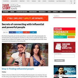 Secrets of connecting with influential and powerful people