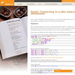 Spark: Connecting to a jdbc data-source using dataframes