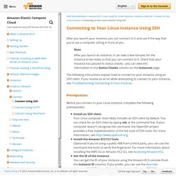 Connecting to Your Linux Instance Using SSH - Amazon Elastic Compute Cloud