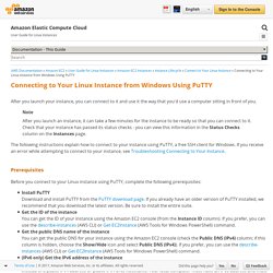 Connecting to Your Linux Instance from Windows Using PuTTY - Amazon Elastic Compute Cloud