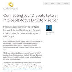 Connecting your Drupal site to a Microsoft Active Directory server