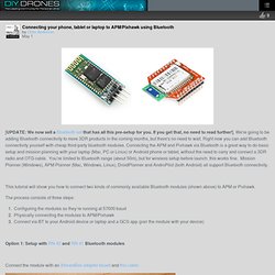 Connecting your phone, tablet or laptop to APM/Pixhawk using Bluetooth – DIY Drones