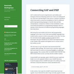 Connecting SAP and PHP – Ramindu Deshapriya