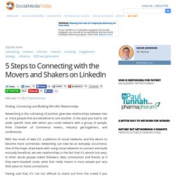 5 Steps to Connecting with the Movers and Shakers on LinkedIn