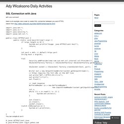 SSL Connection with Java « Ady Wicaksono Daily Activities
