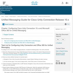 Unified Messaging Guide for Cisco Unity Connection Release 10.x - Configuring Cisco Unity Connection 10.x and Microsoft Office 365 for Unified Messaging [Cisco Unity Connection]