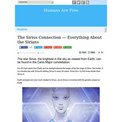 The Sirius Connection — Everything About the Sirians