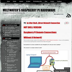 In A Nut Shell…Direct Network Connection