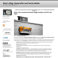 Beth's Blog: What is the connection between Google Analytics and NYC Taxi Cabs?