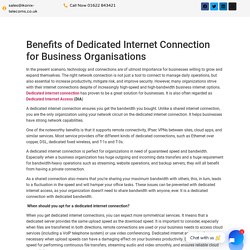 Benefits of Dedicated Internet Connection for Business Organisations