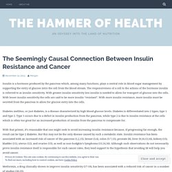 The Seemingly Causal Connection Between Insulin Resistance and Cancer – The Hammer of Health