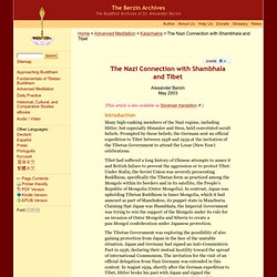 The Nazi Connection with Shambhala and Tibet
