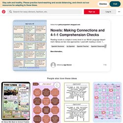 Novels: Making Connections and 4-1-1 Comprehension Checks