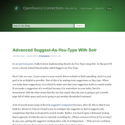 Advanced Suggest-As-You-Type with Solr