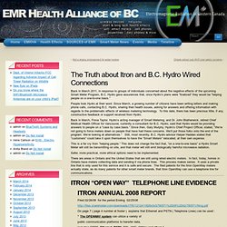 The Truth about Itron and B.C. Hydro Wired Connections « EMR Health Alliance of BC