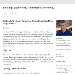 Scaling to 12 Million Concurrent Connections: How MigratoryData Did It