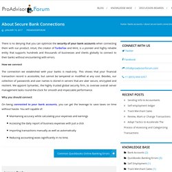 About Secure Bank Connections - ProAdvisorForum Blog