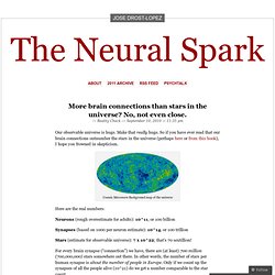 More brain connections than stars in the universe? No, not even close. « The Neural Spark