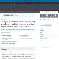 Changes in cortical network connectivity with long-term brain-machine interface exposure after chronic amputation