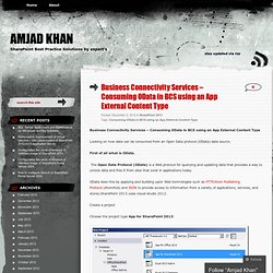 Business Connectivity Services – Consuming OData in BCS using an App External Content Type