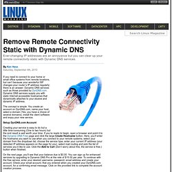 Remove Remote Connectivity Static with Dynamic DNS