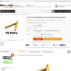 10 Pairs 2mm Gold Bullet Banana Connector Plug For ESC Battery Motor Sale-Banggood.com