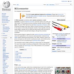 RCA connector
