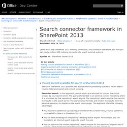 SharePoint Server Search Connector Framework