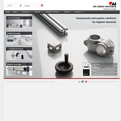 RK Rose+Krieger GmbH, tube connectors, aluminium profiles, linear units, lifting columns, linear guides, electric cylinders, profile systems, tube clamps, linear drives - RK Rose+Krieger