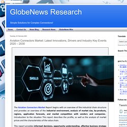GlobeNews Research: Aviation Connectors Market: Latest Innovations, Drivers and Industry Key Events 2020 – 2030