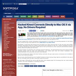 Hacked Kinect Connects Directly to Mac OS X via App, No Drivers Required