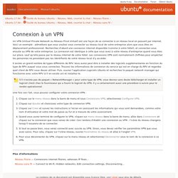 Connexion à un VPN