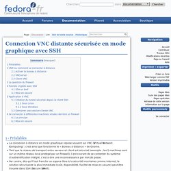 Connexion VNC distante sécurisée en mode graphique avec SSH — Wiki Fedora-Fr