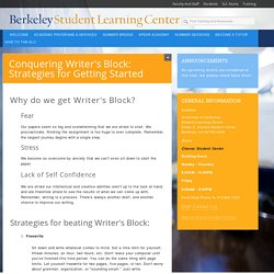 Conquering Writer's Block: Strategies for Getting Started
