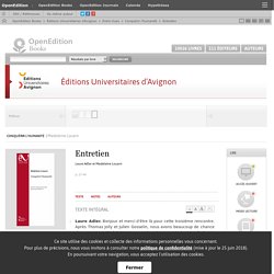 Conquérir l’humanité - Entretien - Éditions Universitaires d’Avignon