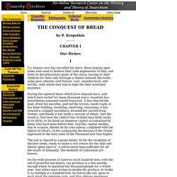 The Conquest of Bread: Chapter 1 Our Riches