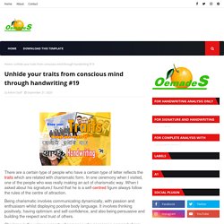 Unhide your traits from conscious mind through handwriting #19