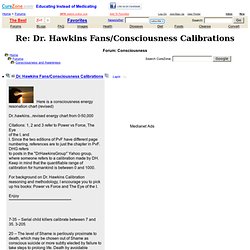 Dr. Hawkins Fans/Consciousness Calibrations at Consciousness and Awareness #2, topic 733547