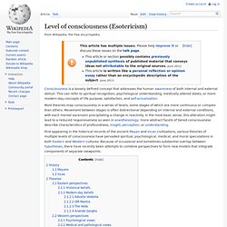 Level of consciousness (Esotericism)