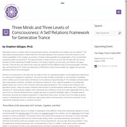 Three Minds and Three Levels of Consciousness: A Self Relations Framework for Generative Trance - Stephen Gilligan