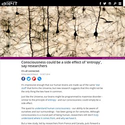 Consciousness could be a side effect of 'entropy', say researchers