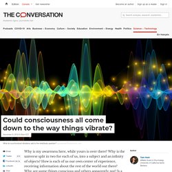 Could consciousness all come down to the way things vibrate?