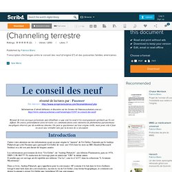 Le Conseil Des Neuf (Channeling terrestre