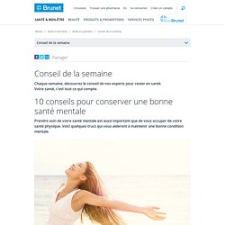 Conseil de la semaine