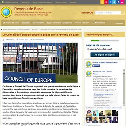 Le Conseil de l'Europe ouvre le débat sur le revenu de base