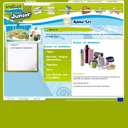 Smedar Junior : conseil sur le tri des déchets: cartons, plastique, verre, déchets non recyclables