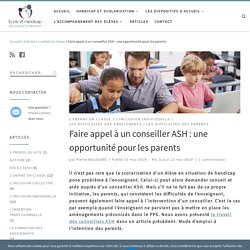 Document 8 web: Faire appel à un conseiller ASH : une opportunité pour les parents.